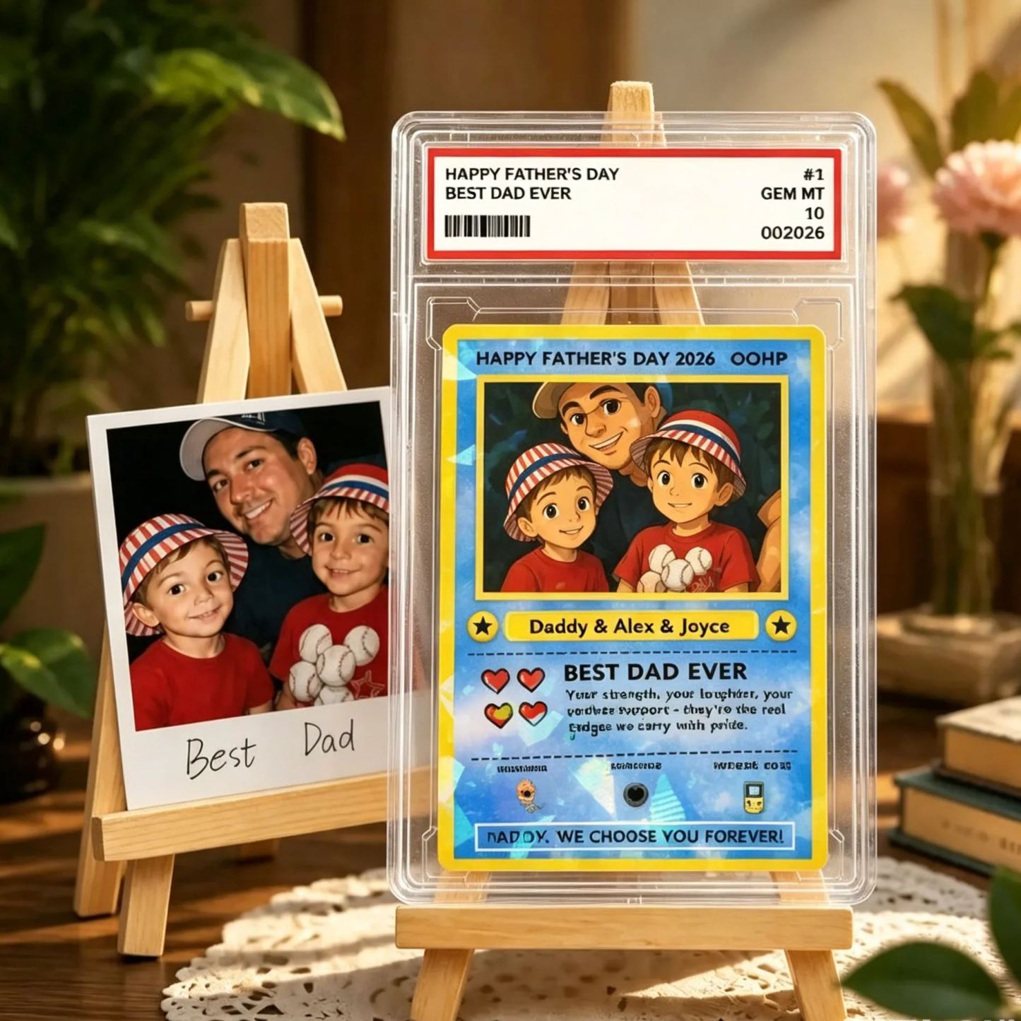 Carta Collezionabile Personalizzata Leggendaria Dell'amore Per Il Papà – Regalo Personalizzato Per La Festa Del Papà Con Foto, Carta Unica In Stile TCG Da Collezione - mymoonlampit