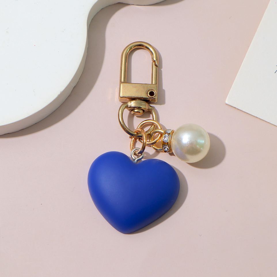 Portachiavi A Forma Di Cuore Con Perla – Simpatico Portachiavi Con Ciondolo A Forma Di Cuore, Elegante Pendente Per Borsa, Accessorio Estetico Regalo Per Donne E Ragazze - mymoonlampit