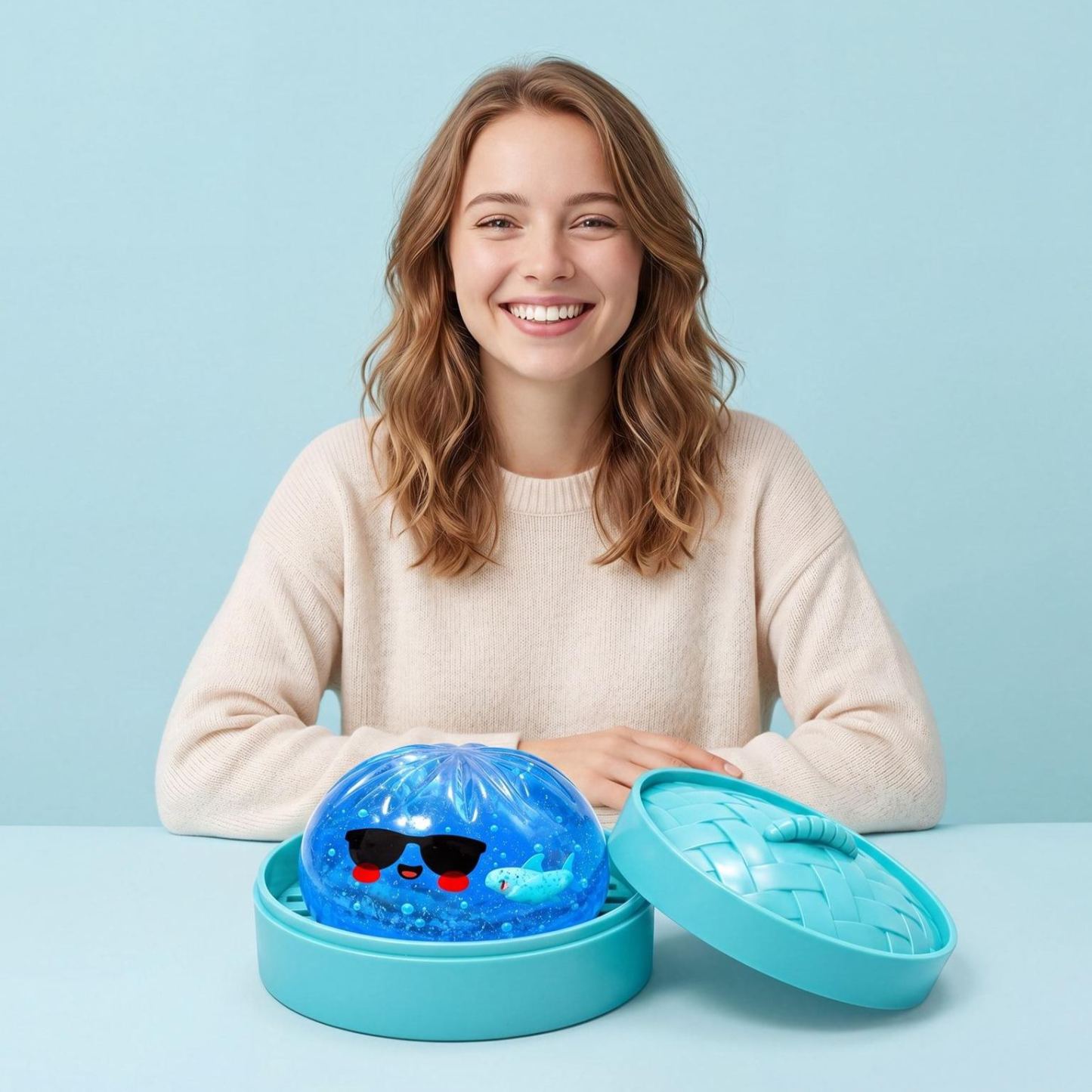 Giocattolo Squishy Con Panino Con Squalo Oceanico – Morbido Giocattolo Da Spremere Per Alleviare Lo Stress A Crescita Lenta, Simpatico Regalo Elastico E Sensoriale - mymoonlampit