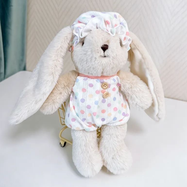 Peluche Coniglietto Personalizzato, Giocattolo Coniglio Personalizzato Per Bambino, Animale Farcito Per L'asilo Nido, Regalo Per La Doccia Per Bambini - mymoonlampit