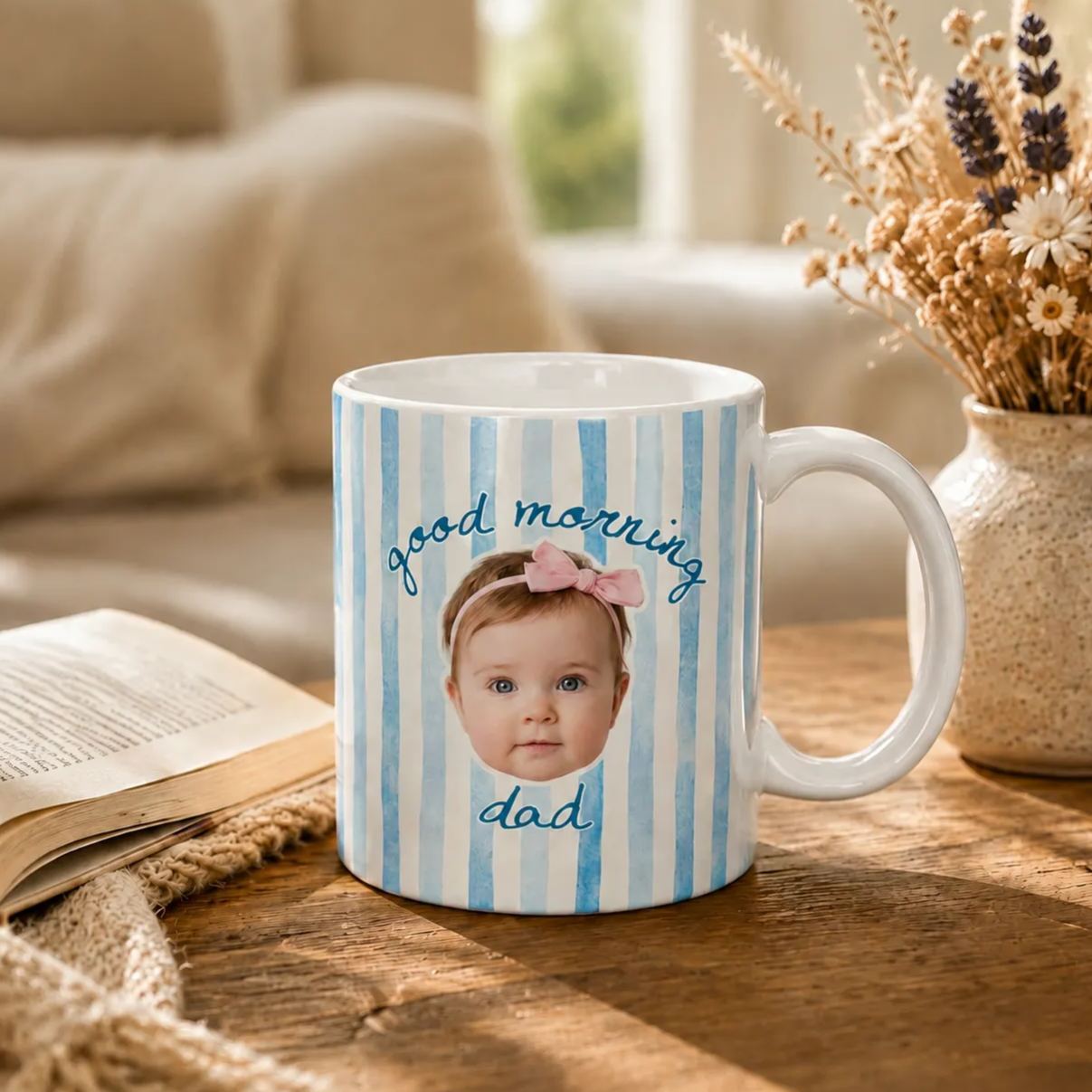 Tazza Personalizzata Per Il Viso Del Bambino Per Il Nuovo Papà, Tazza Fotografica Personalizzata, Regalo Per Il Primo Giorno Del Papà Da Bambino, Regalo Per Papà, Miglior Papà - mymoonlampit