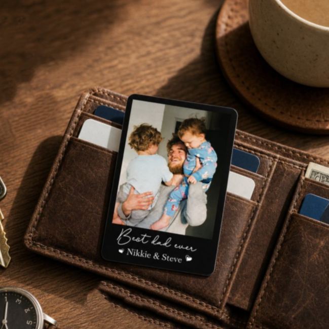 Biglietto Portafoto Con Foto Per Papà, Regalo Per La Festa Del Papà, Ricordo Sentimentale Personalizzato, Memory Card Per Papà - mymoonlampit