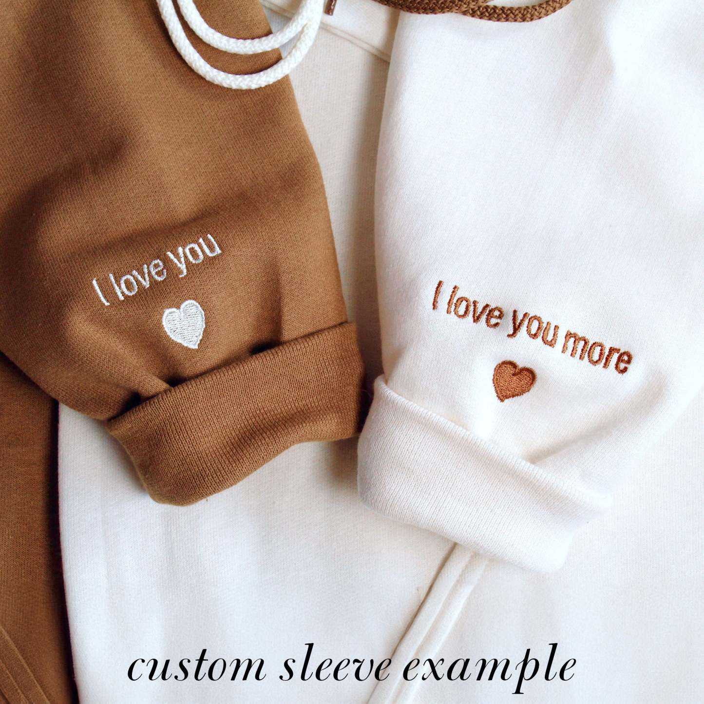 Felpa Con Cappuccio Personalizzata Con Numeri Romani Ricamati Per San Valentino - mymoonlampit