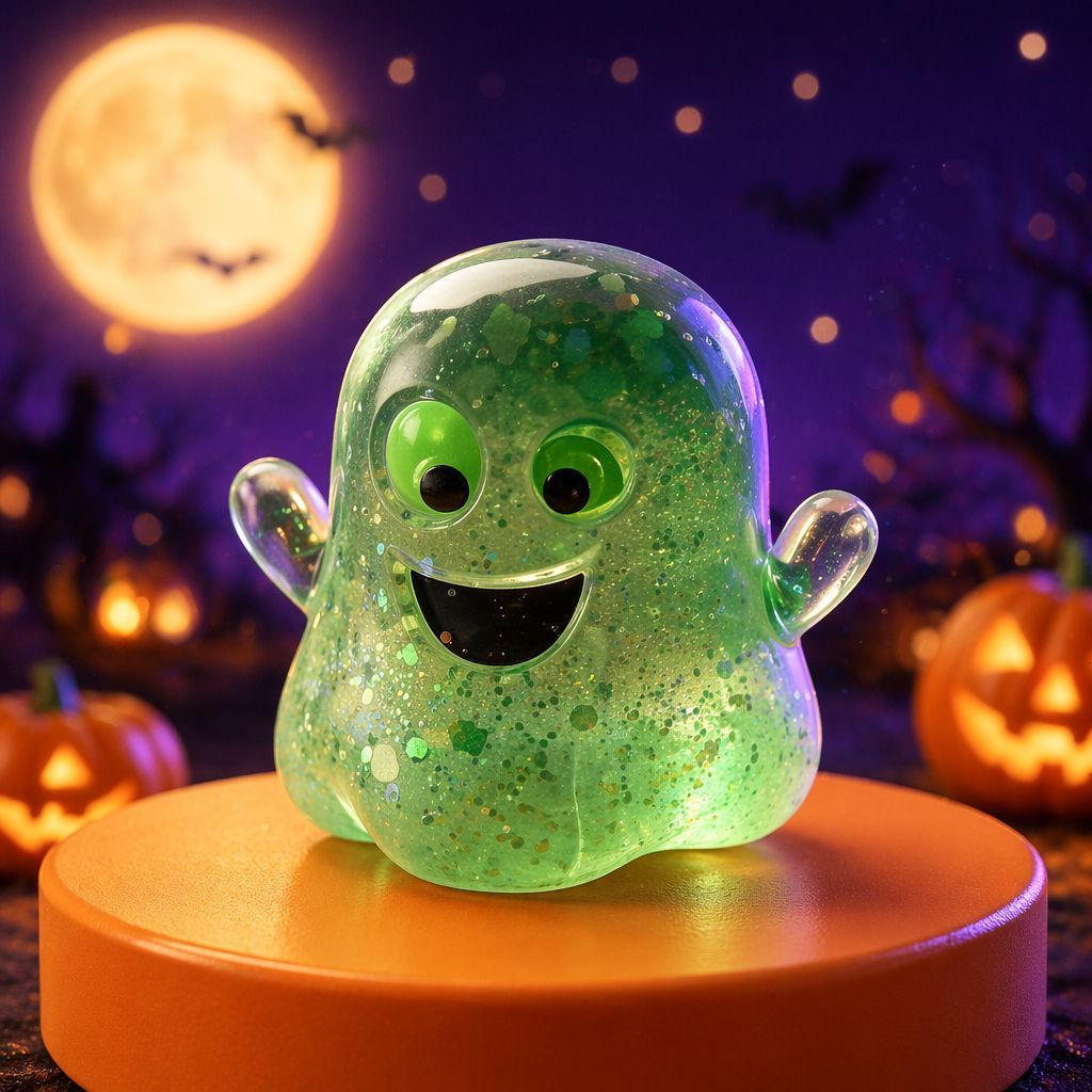 Giocattolo Antistress A Forma Di Zucca Di Halloween, Fantasma Di Zucca In TPR, Per Bambini E Adulti. - mymoonlampit