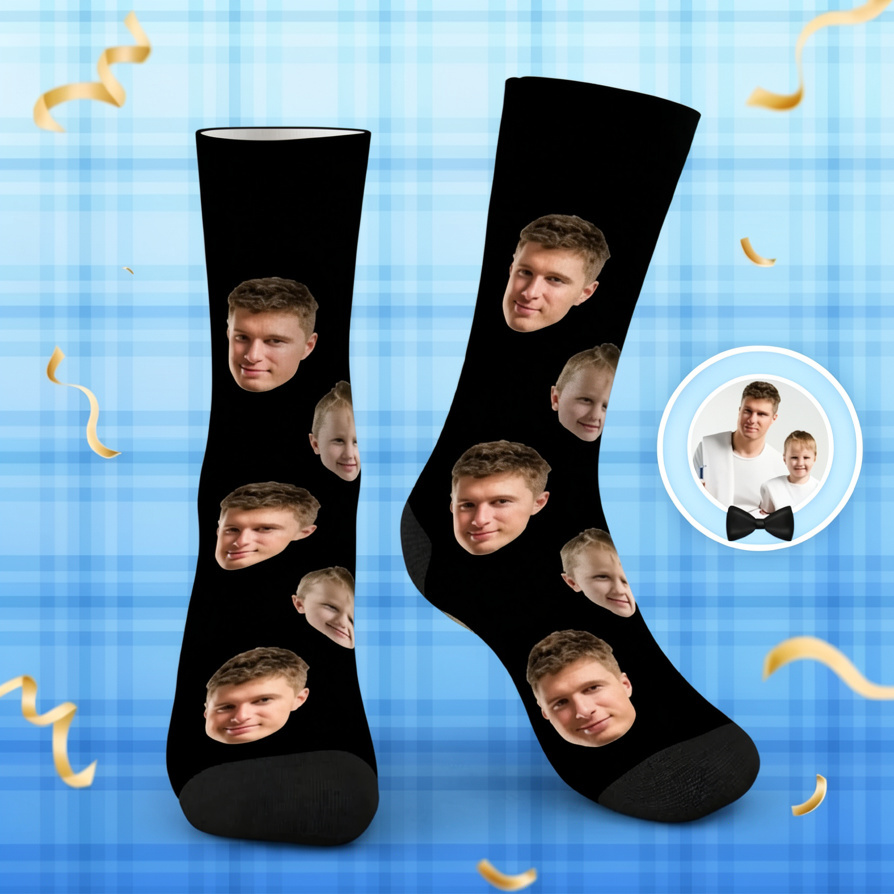 Benutzerdefinierte Foto Gesichts Socken Bunt