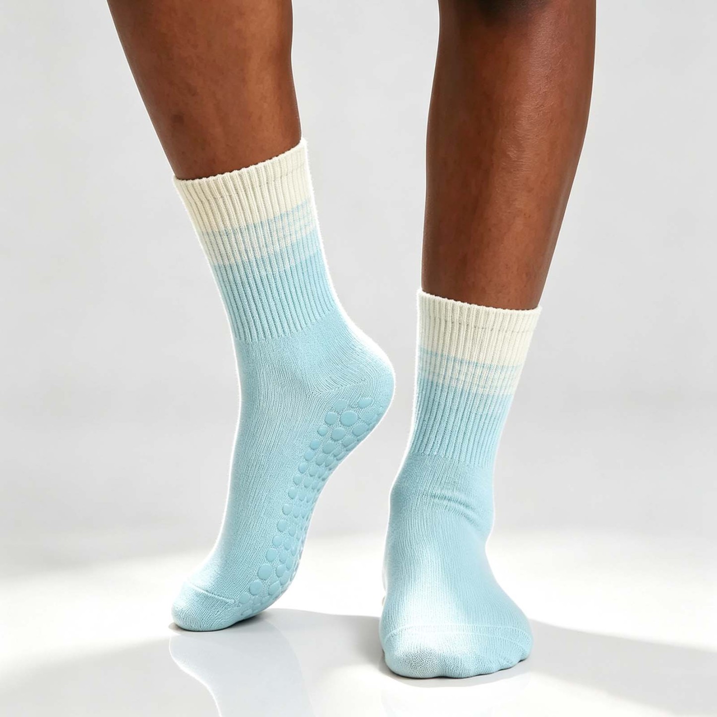Professionelle Grip-Socken Für Damen, Mittlere Waden-Yoga-Grip-Socken, Rutschfeste Pilates-Grip-Socken, Schweißableitende Indoor-Fitness-Bodensocken - FotoSocken