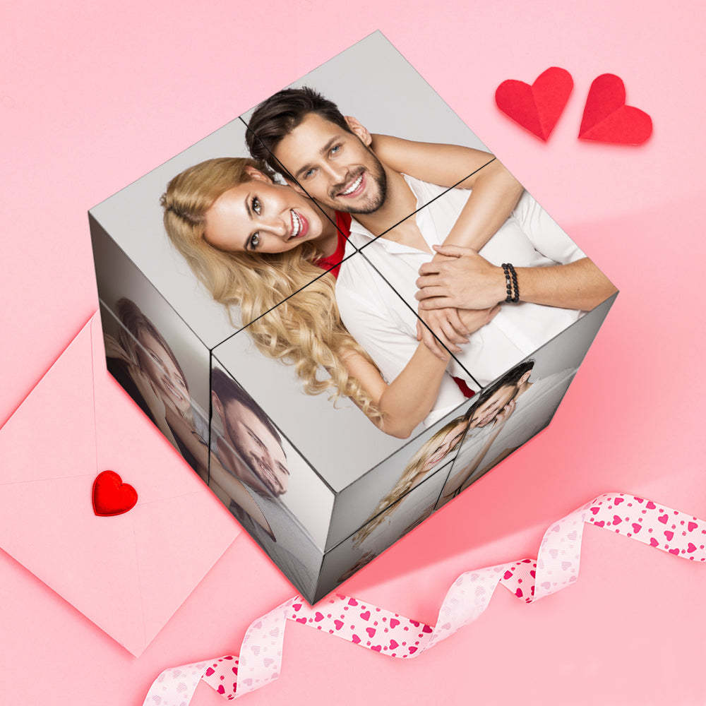 Kundenspezifischer Fotowürfel Unendlich Faltender Fotowürfel Personalisierte Geschenke