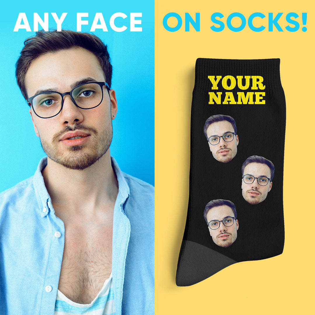 Benutzerdefinierte Foto Gesichts Socken Bunt