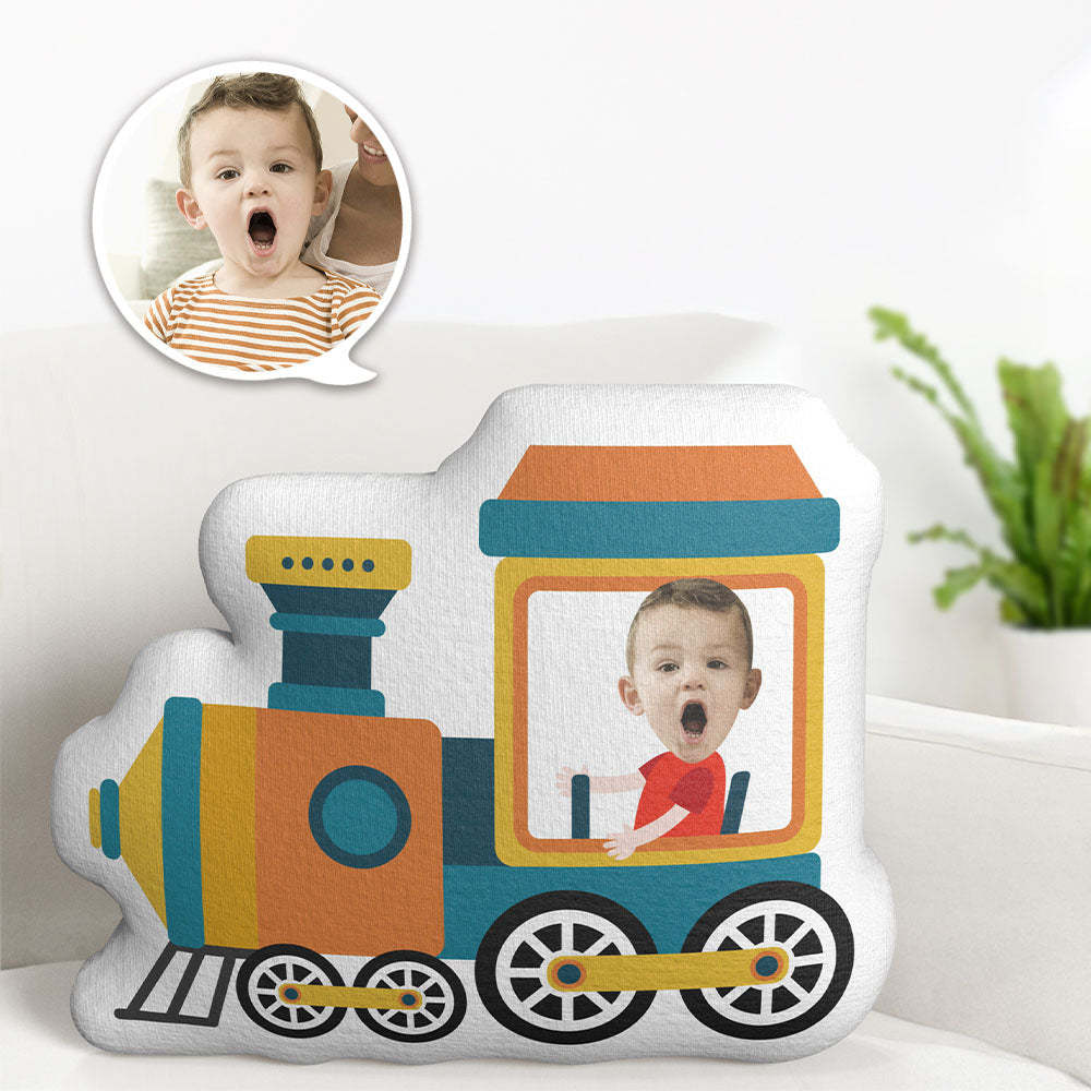 Benutzerdefinierte Gesichtskissen Lokführer Personalisierte Fotopuppe Minime Kissen Geschenke Für Kinder - FotoSocken
