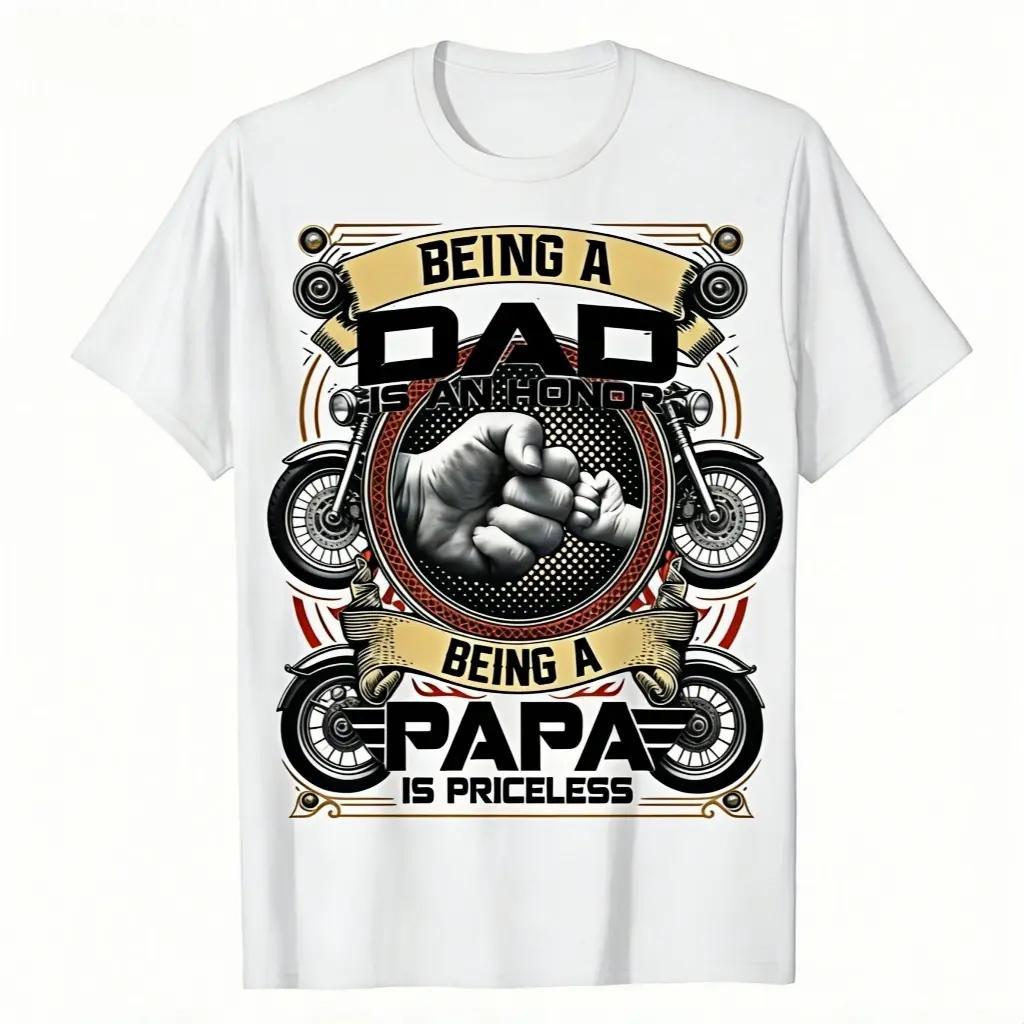 Individuelles Herren-Foto-T-Shirt – „Ein Vater Zu Sein Ist Eine Ehre, Ein Papa Zu Sein Ist Unbezahlbar“ - FotoSocken