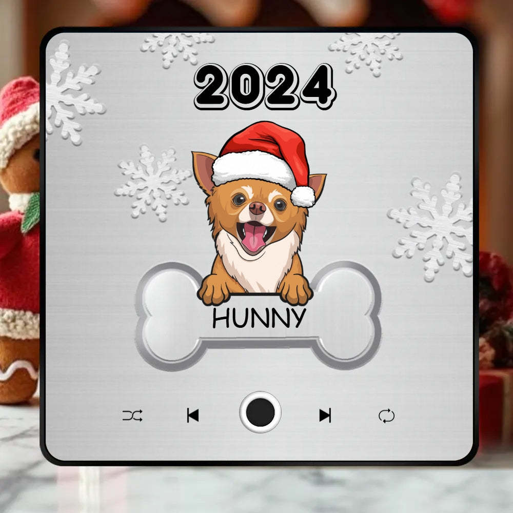 Personalisierter Musik-kühlschrankmagnet, Individueller Haustierhund, Frohe Weihnachten, Individuelle Musikmagnete Können Lieder Abspielen, Weihnachtsgeschenk, Geschenke Für Haustierliebhaber - FotoSocken