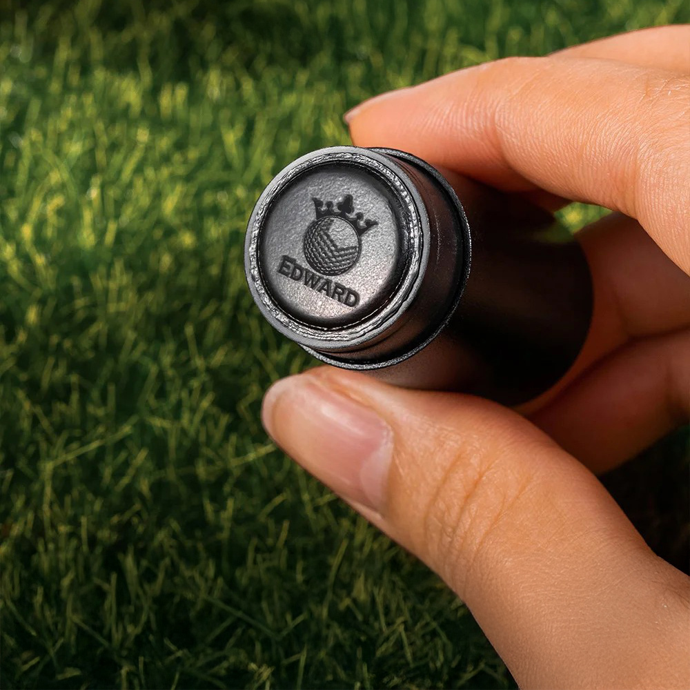 Personalisierter Golfballstempel Mit Monogramm Und Initialen, Mit Aufbewahrungsbox Aus Metall, Geburtstagsgeschenk Zum Vatertag Für Golfspieler - FotoSocken