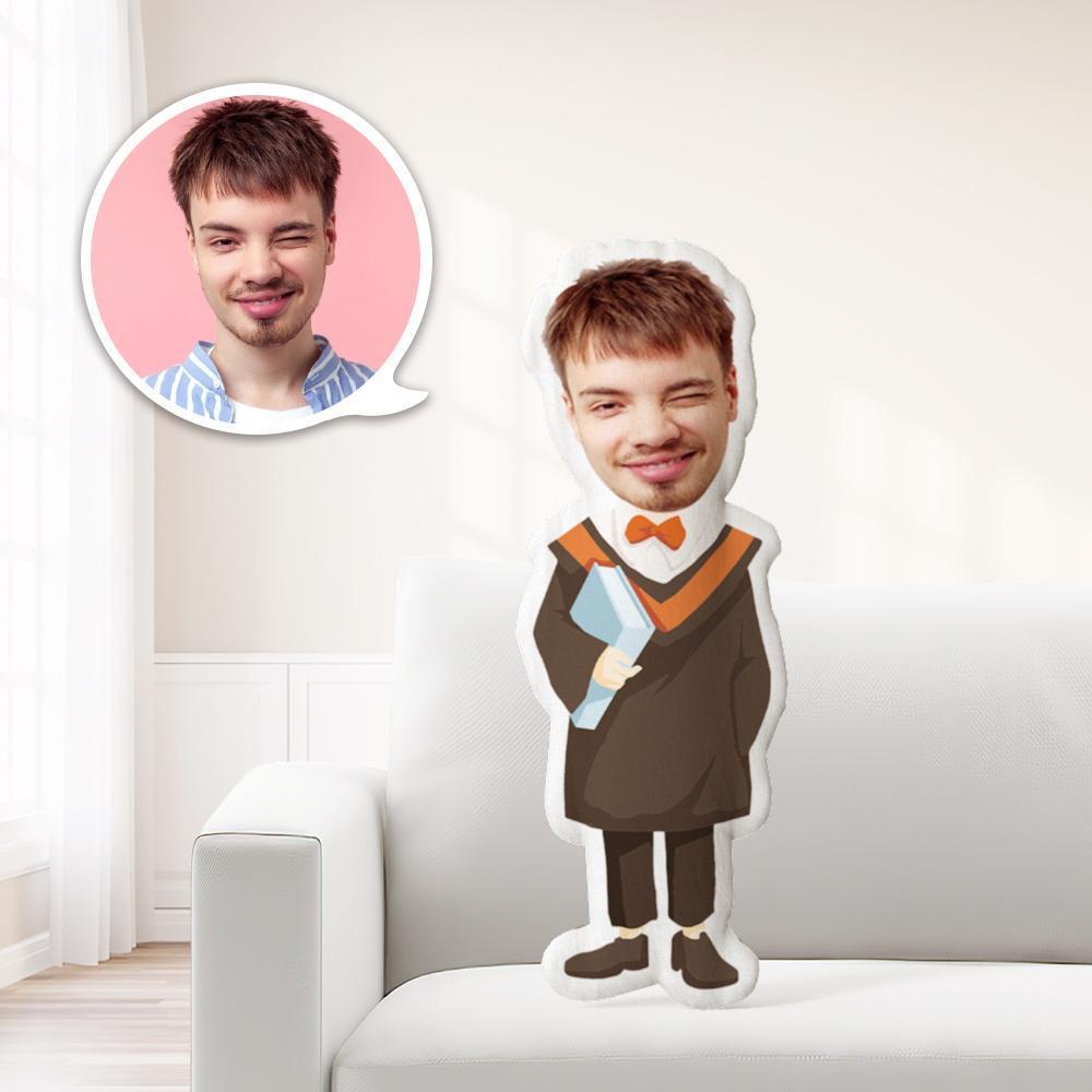 Personalisiertes Foto „mein Gesicht Auf Kissen“ Benutzerdefinierte Minime-puppen Gag Geschenke Spielzeug Akademisches Dressbook-kostüm - FotoSocken