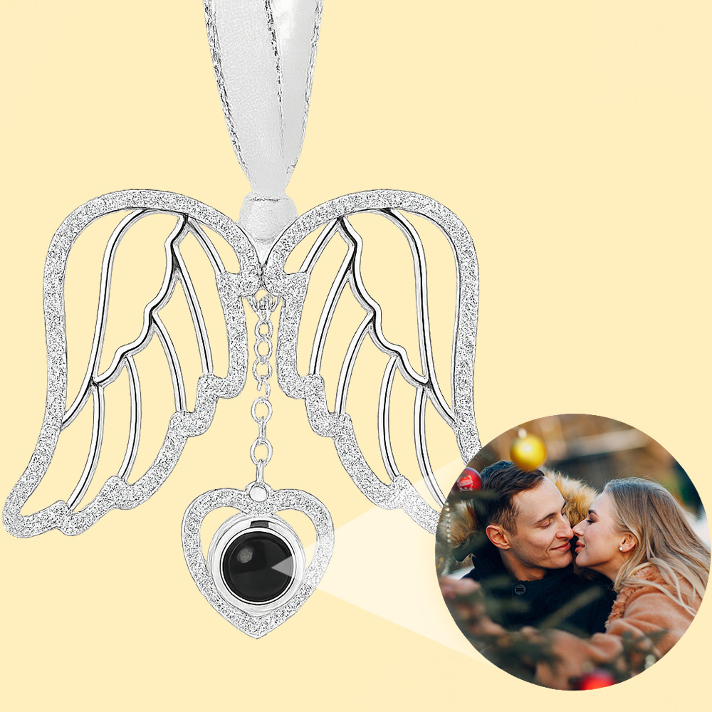 Personalisierte, Kunstvolle Schneeflocken-foto-ornamente, Projektions-edelstein-ornamente, Weihnachtsbaumschmuck, Weihnachtsgeschenke - FotoSocken