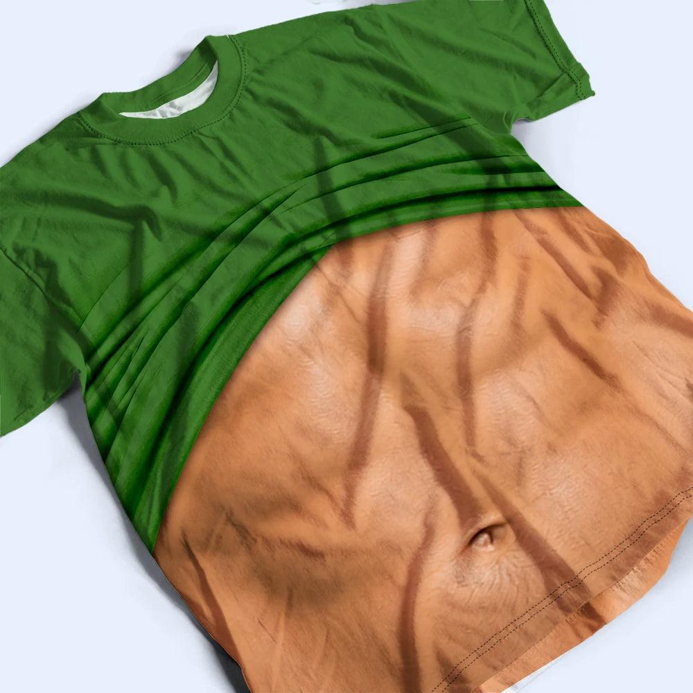 3D Funny Hairy Body - Personalized Full Print T Shirt - FotoSocken