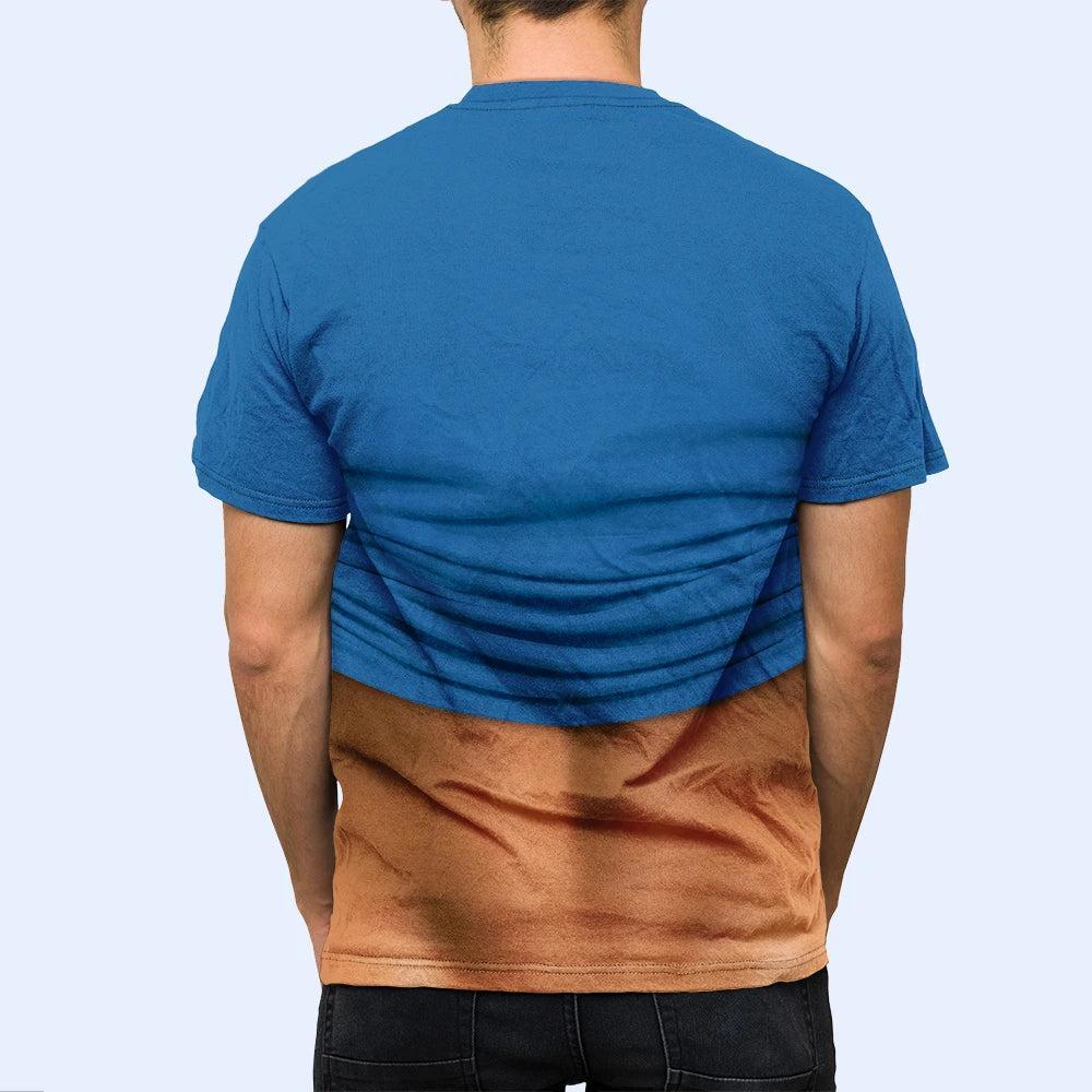 3D Funny Hairy Body - Personalized Full Print T Shirt - FotoSocken