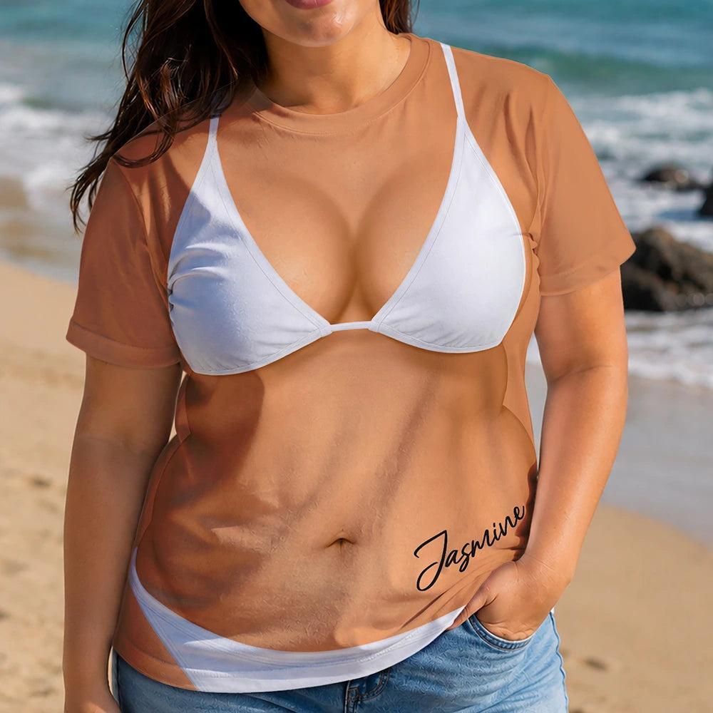 3D Sexy Body Bikini Summer - Personalized Full Print T Shirt - FotoSocken