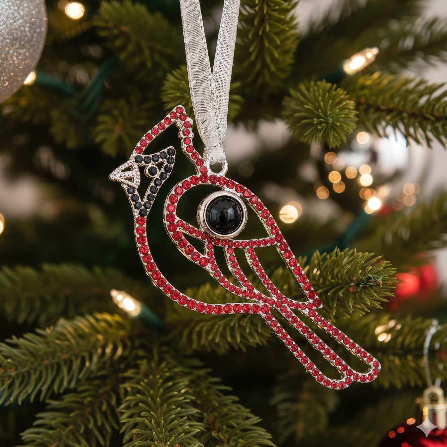 Personalisierte, Kunstvolle Schneeflocken-foto-ornamente, Projektions-edelstein-ornamente, Weihnachtsbaumschmuck, Weihnachtsgeschenke - FotoSocken