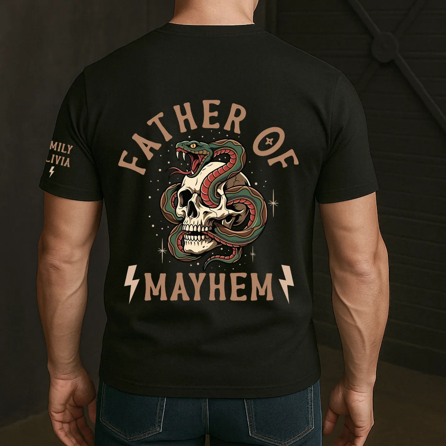 Cutsom Vatertagsgeschenk, Vater Des Chaos – Personalisiertes Shirt - FotoSocken