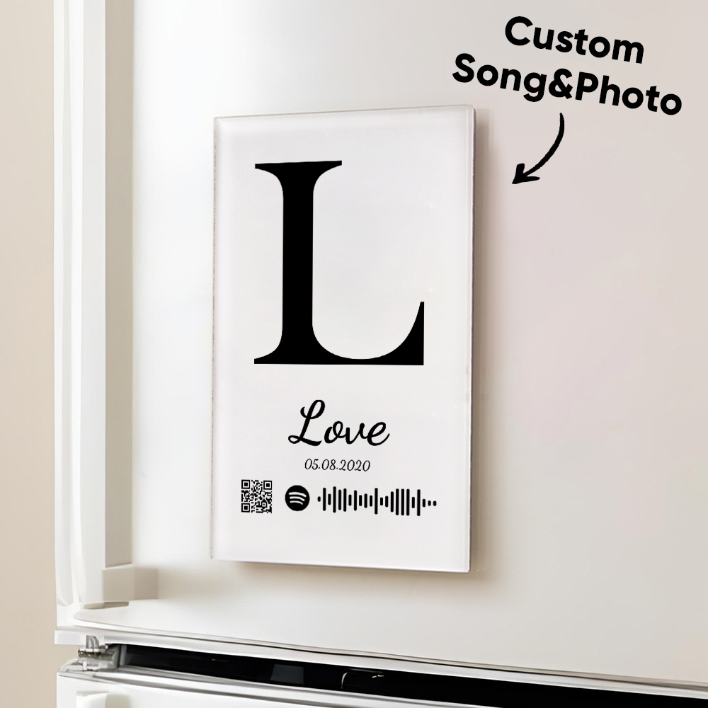 Nfc-musik-kühlschrankmagnet Aus Acryl, Individueller Musik-lied-kühlschrankmagnet, Personalisierter Musik-kühlschrankmagnet, Kann Lieder Abspielen - FotoSocken