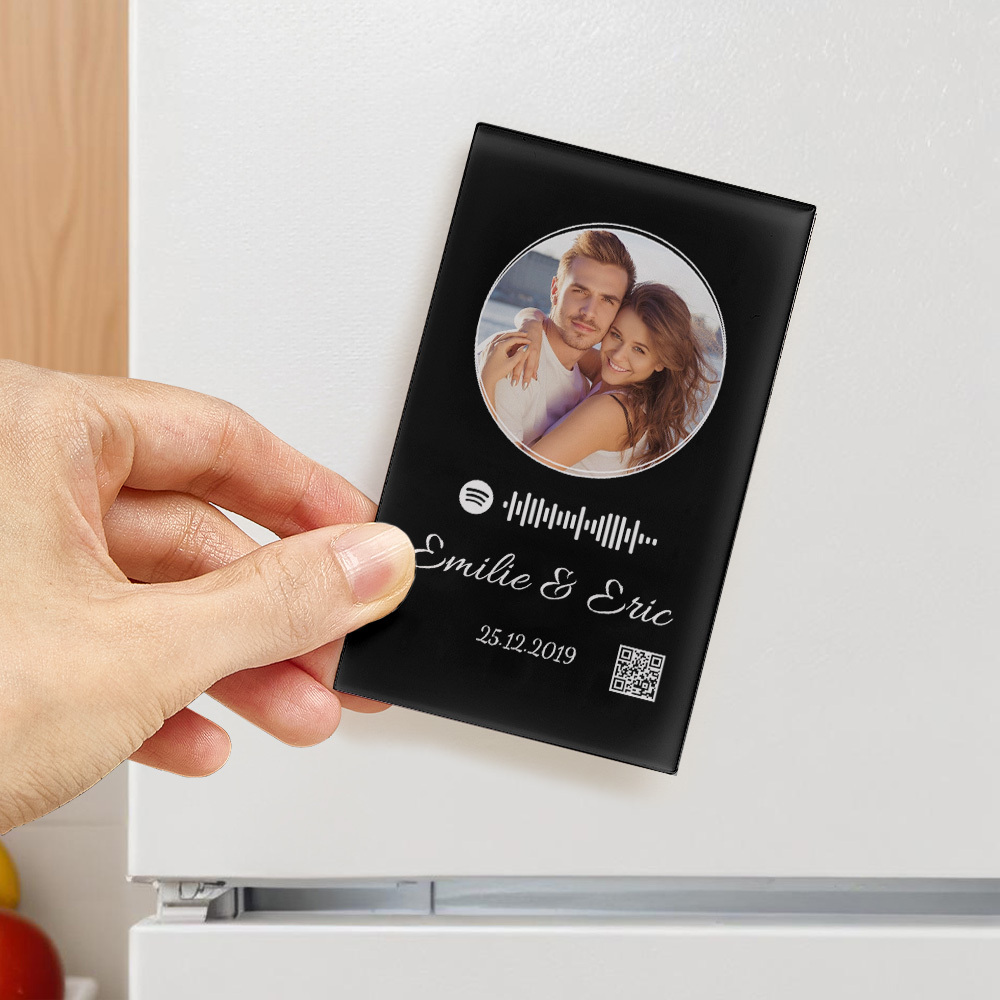 Nfc-musik-kühlschrankmagnet Aus Acryl, Individueller Musik-lied-kühlschrankmagnet, Personalisierter Musik-kühlschrankmagnet, Kann Lieder Abspielen - FotoSocken