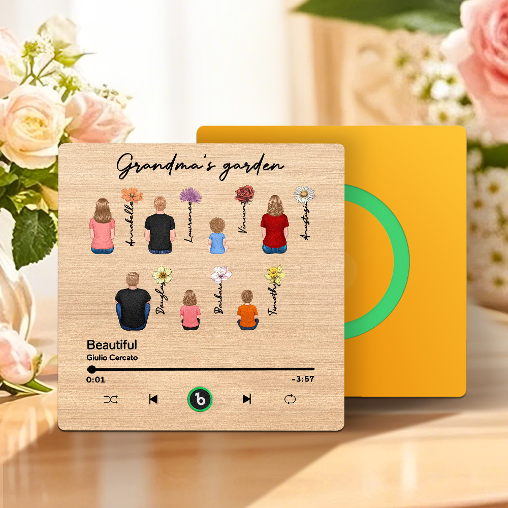 Benutzerdefinierter Musik-kühlschrankmagnet Zum Muttertag, Musik-foto-wandaufkleber, Der Musik Ohne Handy Spielt, Mehrere Stile - FotoSocken