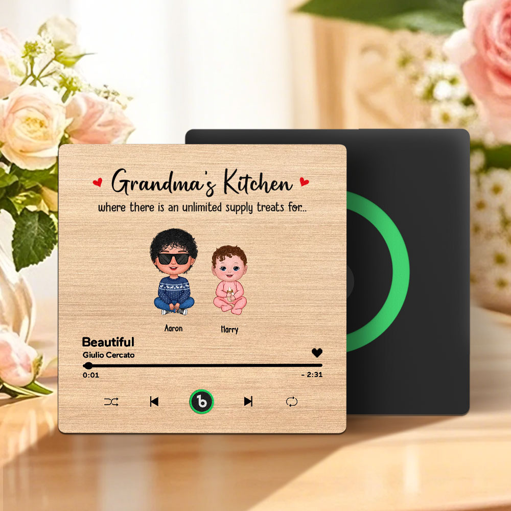 Benutzerdefinierter Musik-kühlschrankmagnet, Musik-wandfotoaufkleber Zum Muttertag, Der Musik Ohne Handy Spielt, Mehrere Stile - FotoSocken