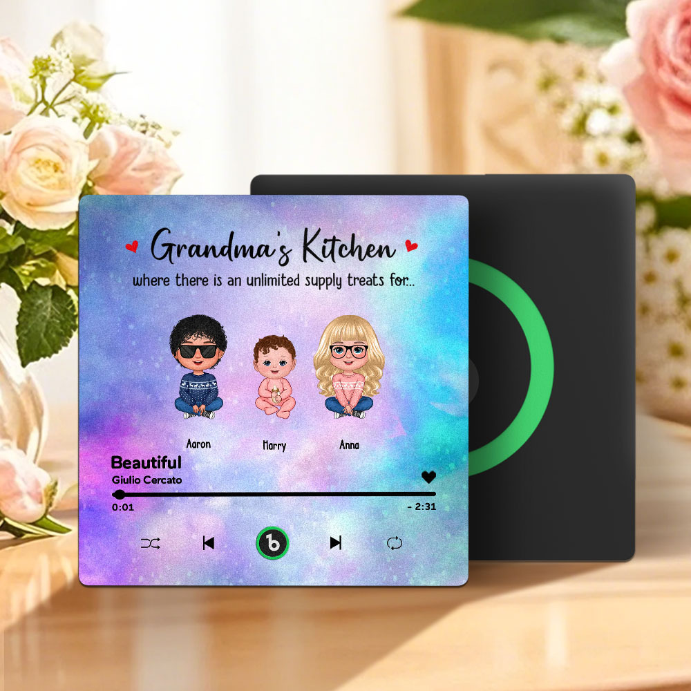 Benutzerdefinierter Musik-kühlschrankmagnet, Musik-wandfotoaufkleber Zum Muttertag, Der Musik Ohne Handy Spielt, Mehrere Stile - FotoSocken