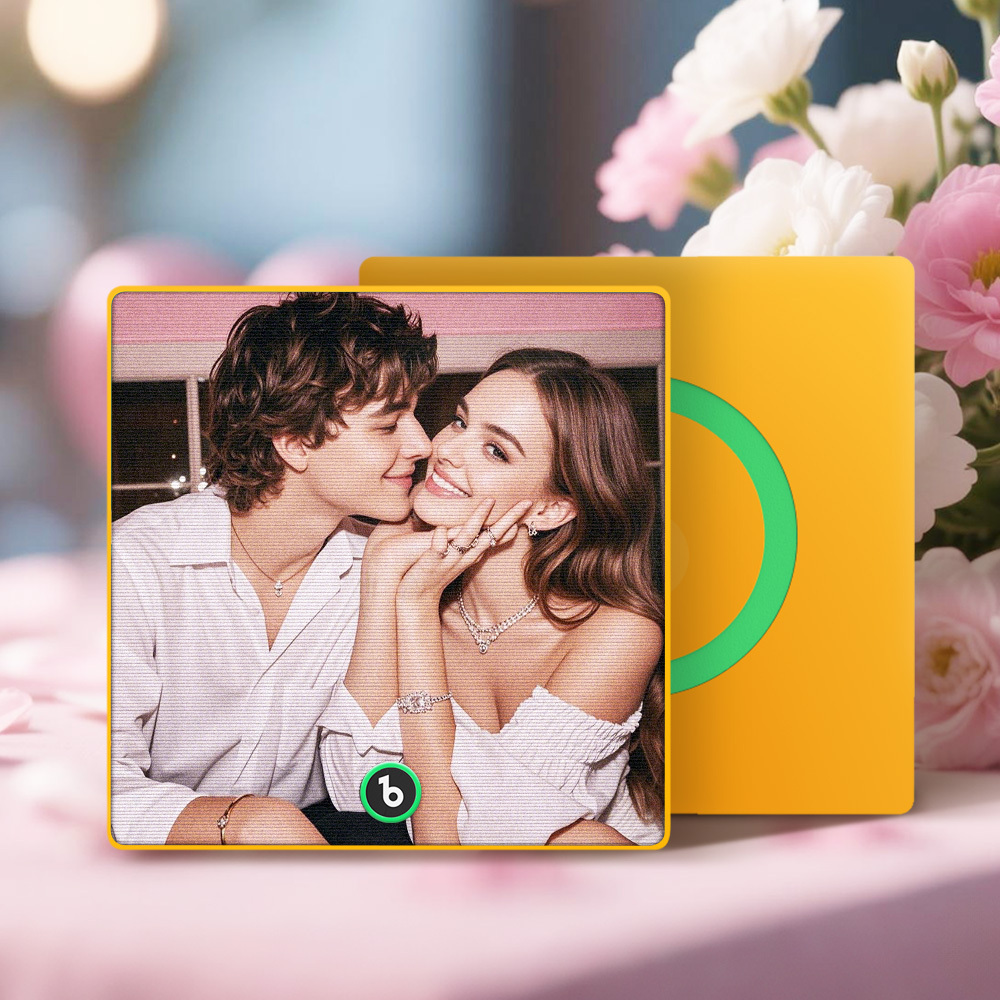 Benutzerdefinierte Musik Kühlschrank Magnet Personalisierte Foto Graviert Kalender Lenticular Geschenk - FotoSocken