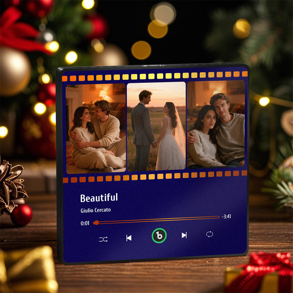 Personalisierter Musik-kühlschrankmagnet, Musikalbum-kühlschrankmagnet, Foto-musik-wandbild, Weihnachtsgeschenk, Musik-bewegung, Die Man Abspielen Kann, Geschenkidee - FotoSocken