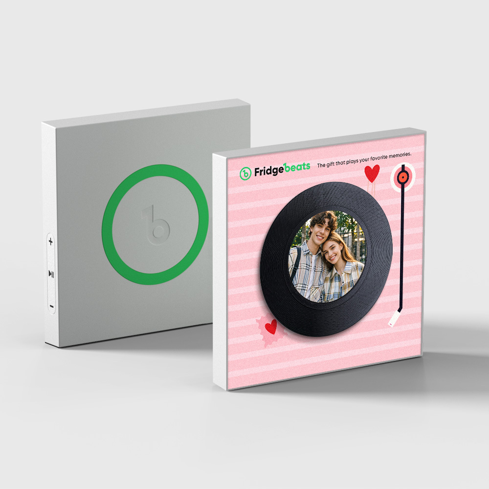 Benutzerdefinierter Musik- Und Foto-kühlschrankmagnet Zur Individuellen Gestaltung Von 1–6 Schallplatten Und Liedern - FotoSocken