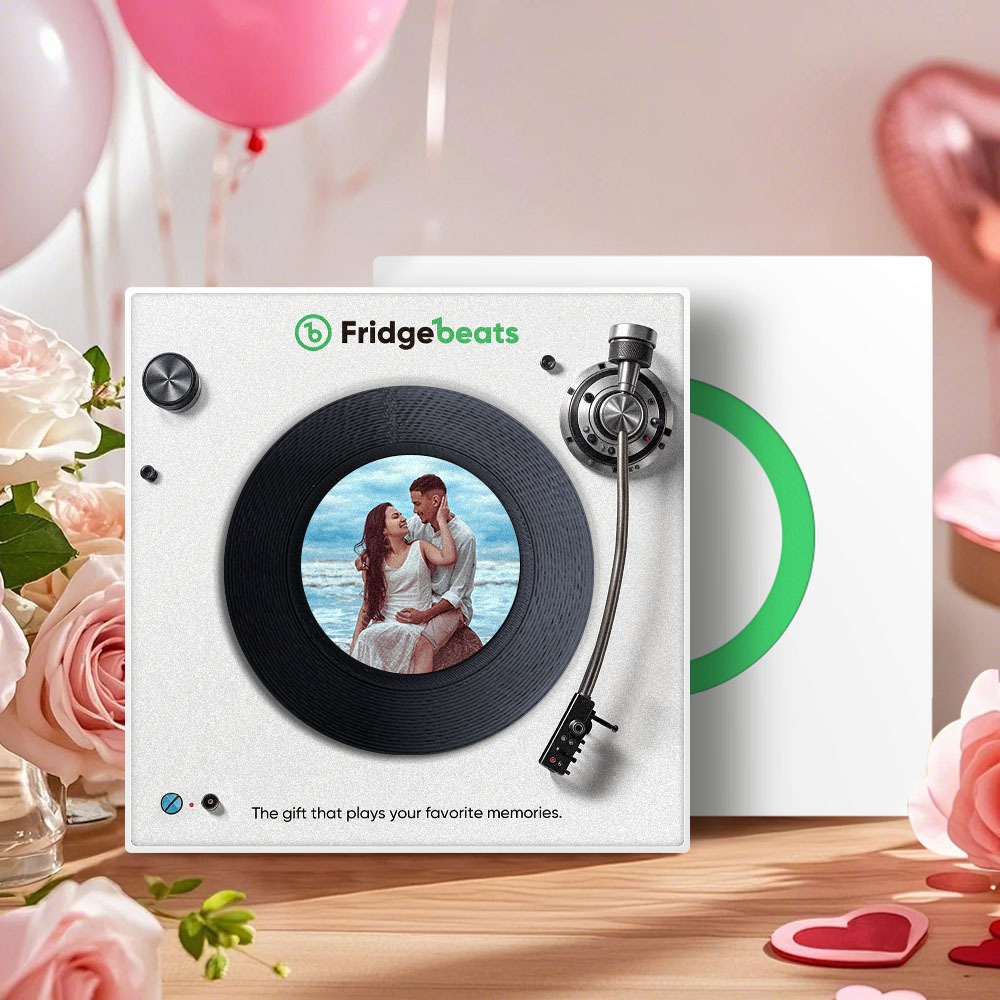 Benutzerdefinierter Musik- Und Foto-kühlschrankmagnet Zur Individuellen Gestaltung Von 1–6 Schallplatten Und Liedern - FotoSocken