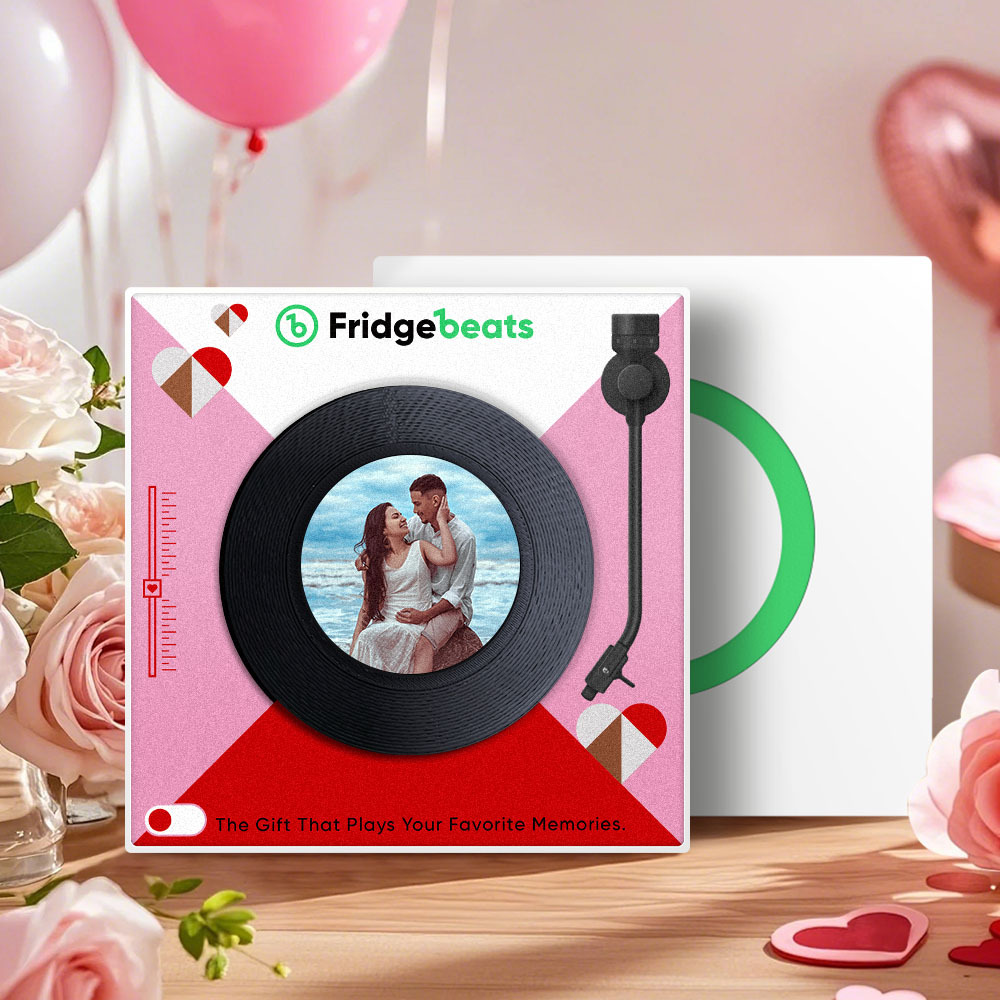 Benutzerdefinierter Musik- Und Foto-kühlschrankmagnet Zur Individuellen Gestaltung Von 1–6 Schallplatten Und Liedern - FotoSocken