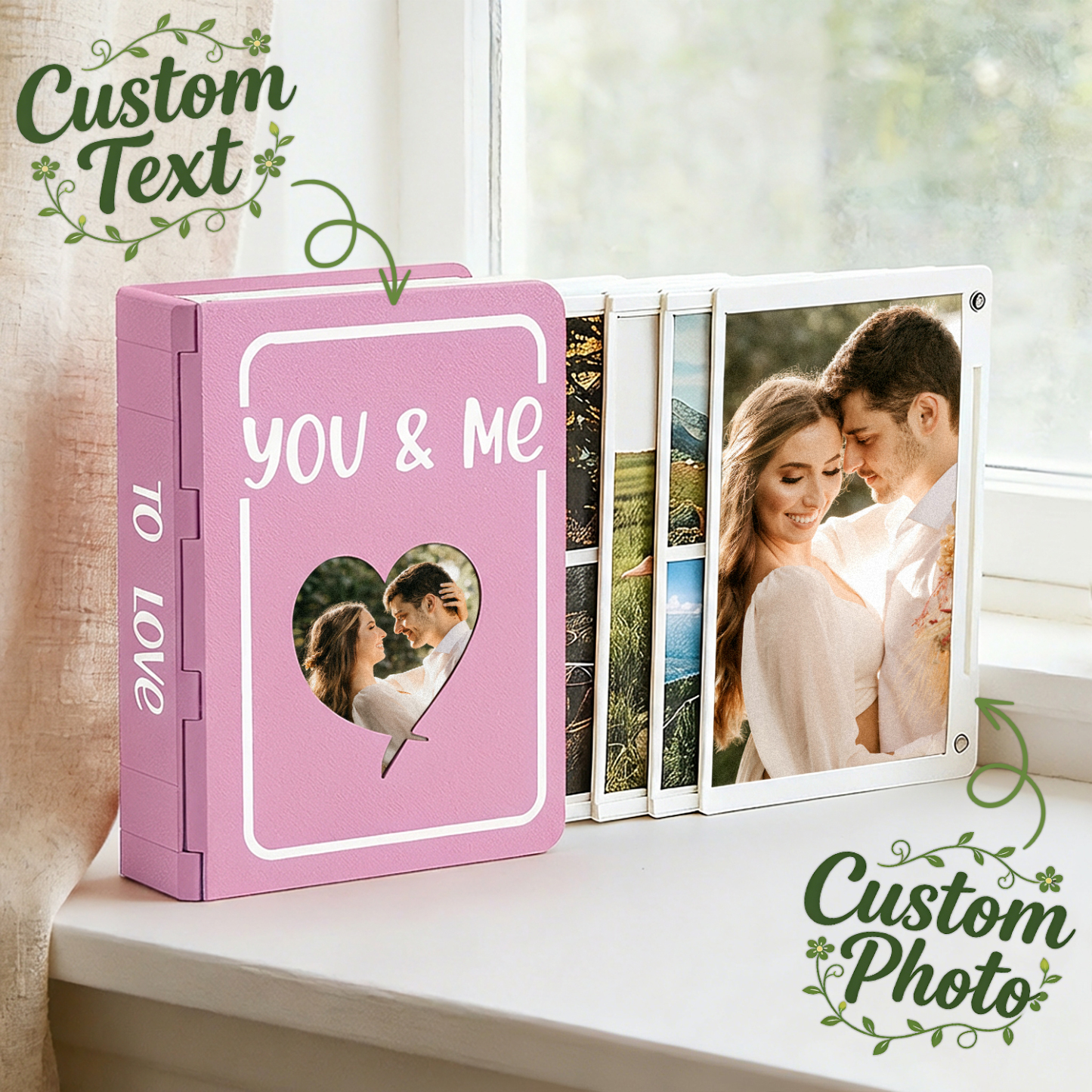 Personalisiertes Fotoalbum Mit 3D-Druck, Individuell Gestaltbaren Einbänden Und Buchrücken Sowie Erweiterbarem Design. - FotoSocken