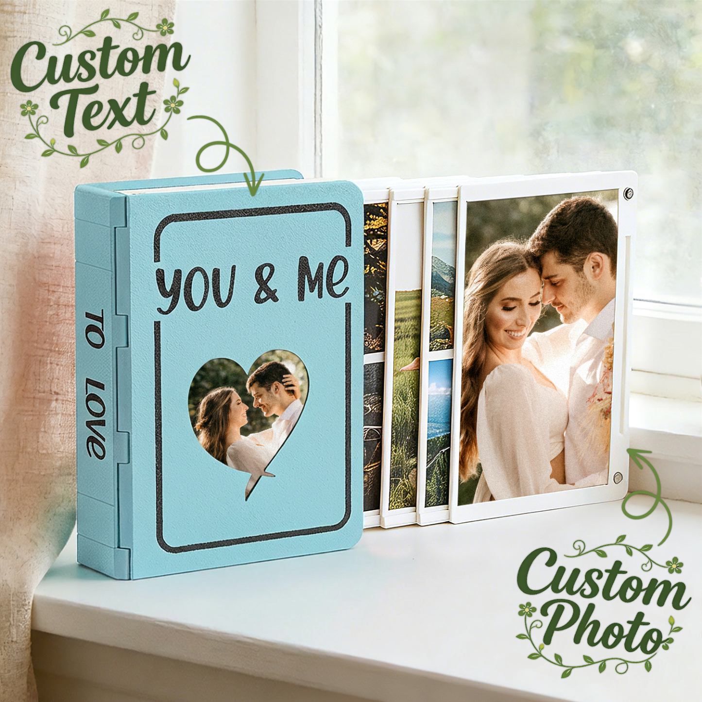 Personalisiertes Fotoalbum Mit 3D-Druck, Individuell Gestaltbaren Einbänden Und Buchrücken Sowie Erweiterbarem Design. - FotoSocken
