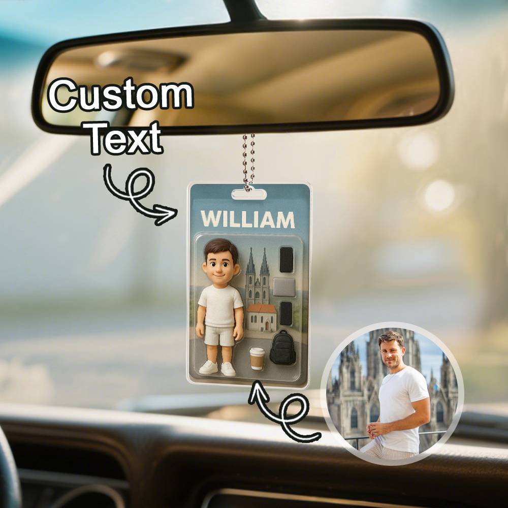 Vollständig Anpassbarer 3d-effekt-actionfiguren-pack, Verpackung, Spielzeugbox-stil, Kunstgeschenk, Personalisierter Auto-anhänger Aus Acryl, Geschenk Zum Lehrertag Für Die Schule - FotoSocken
