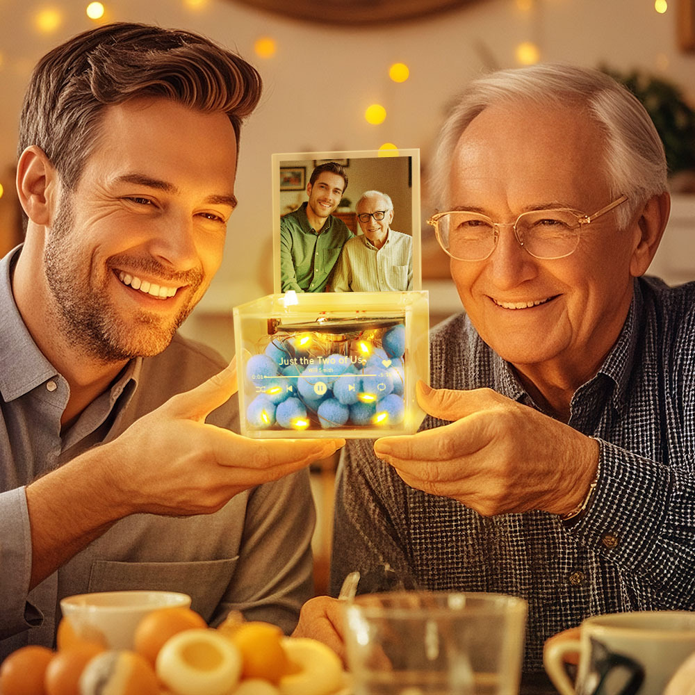 Der Beste Papa Aller Zeiten, Fist Bump, Individueller Mini-schallplattenspieler, Automatischer Musikplayer, Personalisiertes Geschenk Für Papa Zum Vatertag - FotoSocken