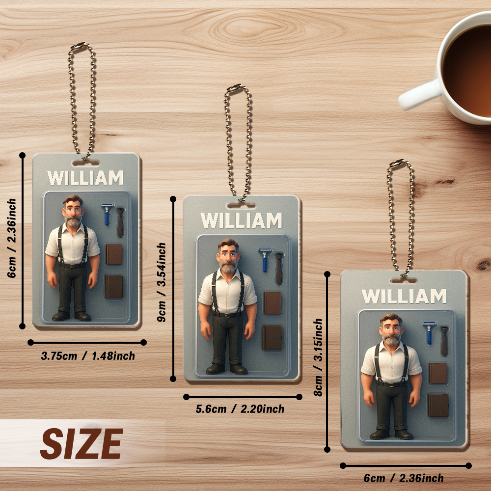 Ganzkörper-anpassbare Actionfigur-packung Verpackung Spielzeugbox-stil Kunstgeschenk Personalisierter Acryl-autoaufhänger Geschenk Für Ihn