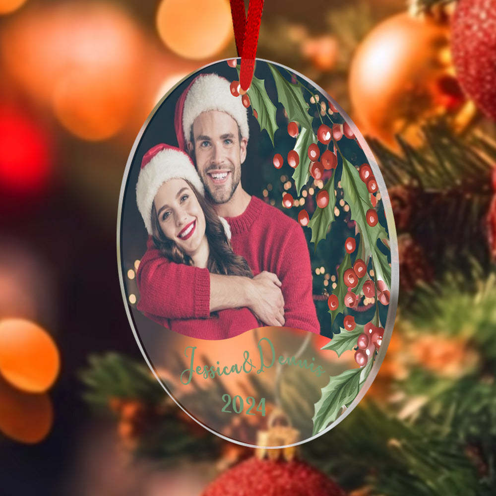 Personalisierter Weihnachtsfoto-ornament, Weihnachtsbaumschmuck, Geschenke Für Familie Oder Freunde - FotoSocken