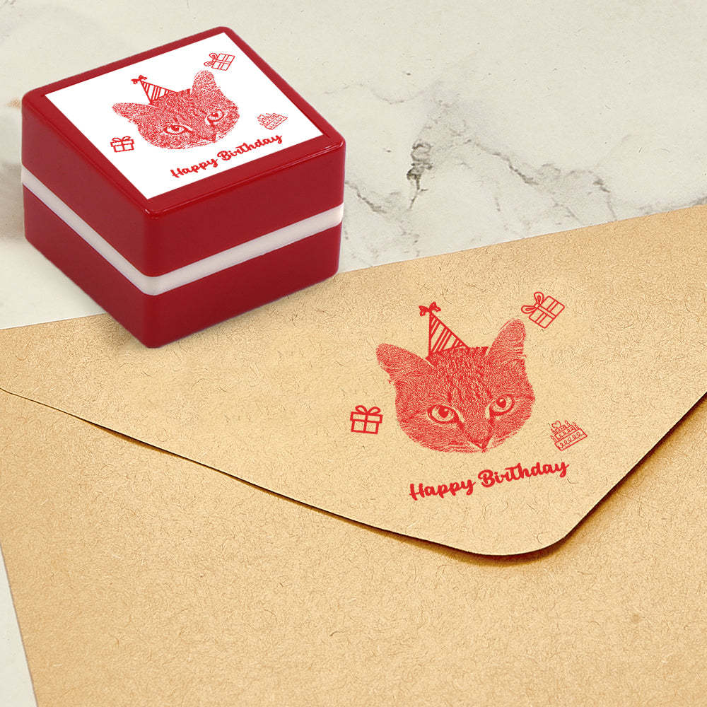 Benutzerdefinierter Porträtstempel, Personalisierte Fotostempel, Geschenke Zum Geburtstag -