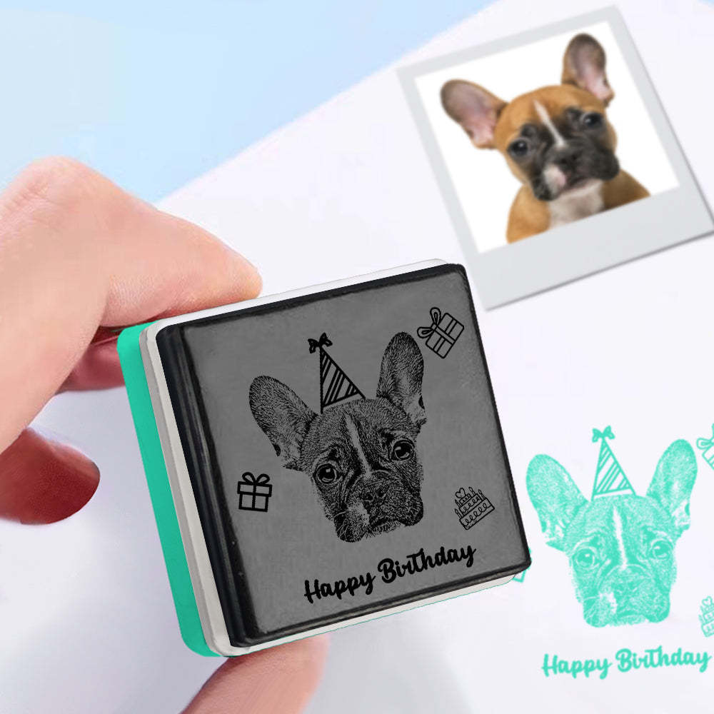 Benutzerdefinierter Porträtstempel, Personalisierte Fotostempel, Geschenke Zum Geburtstag -
