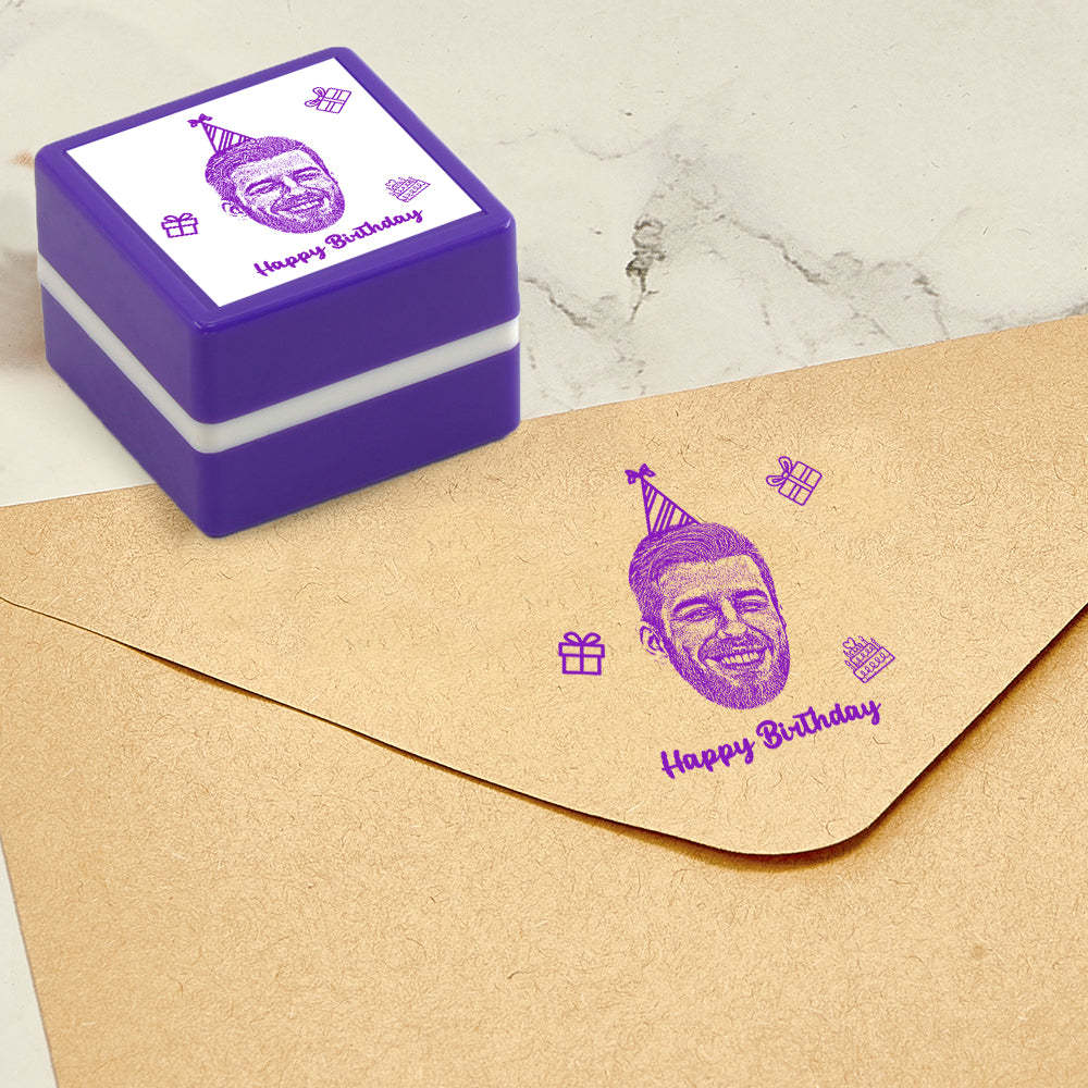Benutzerdefinierter Porträtstempel, Personalisierte Fotostempel, Geschenke Zum Geburtstag -