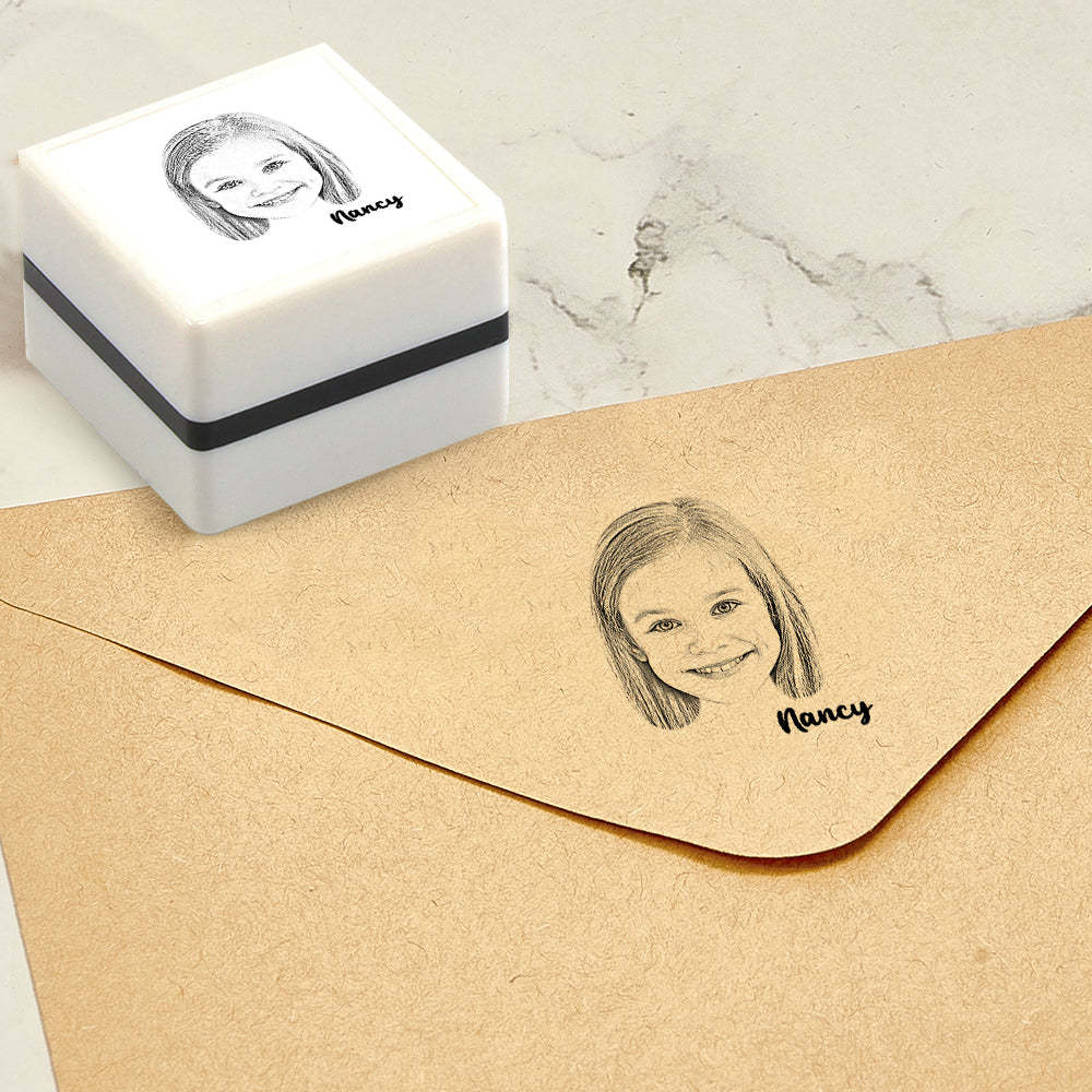Personalisierter Portrait-stempel Mit Namensstempeln, Lustige Geschenke -