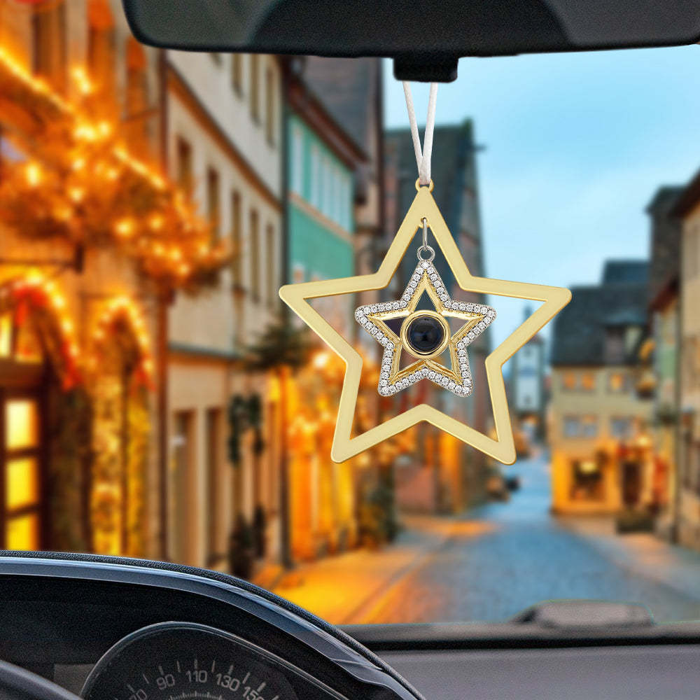 Personalisierter Projektions-weihnachtsschmuck Mit Foto – Stern-weihnachtsgeschenk - FotoSocken