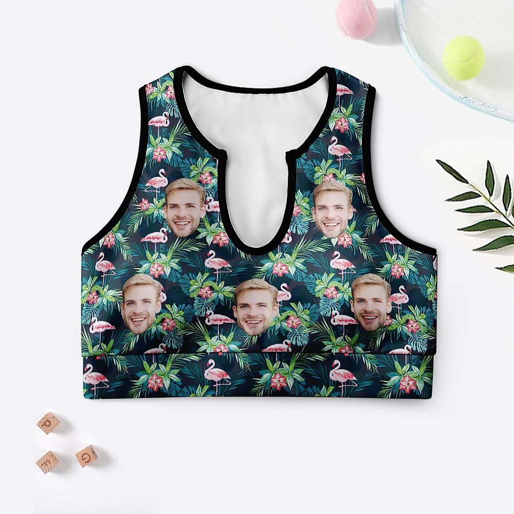 Kurze Weste Mit Individuellem Gesicht, Sexy, Personalisiertes Crop-tank-top Im Hawaiianischen Stil -