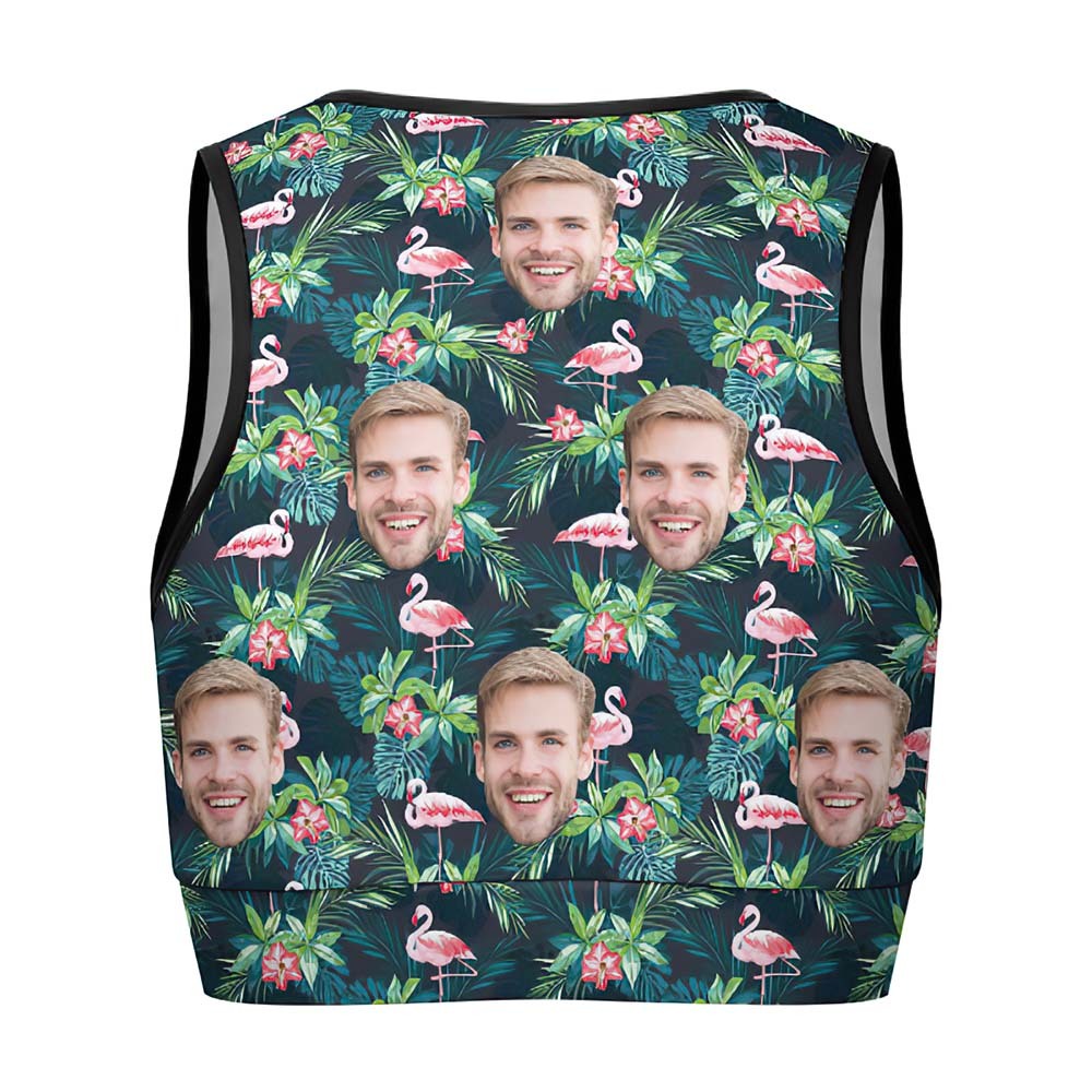 Kurze Weste Mit Individuellem Gesicht, Sexy, Personalisiertes Crop-tank-top Im Hawaiianischen Stil -