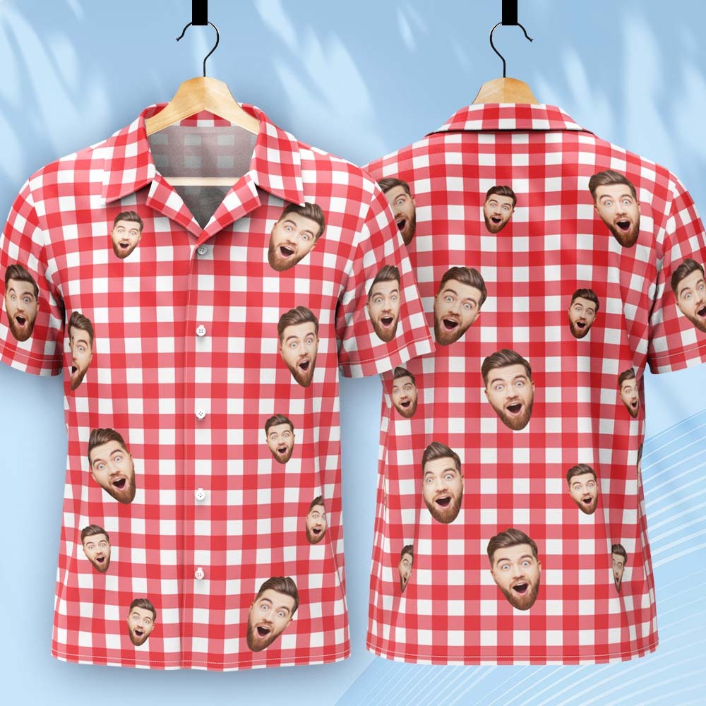 Hawaii-hemd Mit Individuellem Gesicht, Oktoberfest-hemd, Tropisches Hemd - FotoSocken
