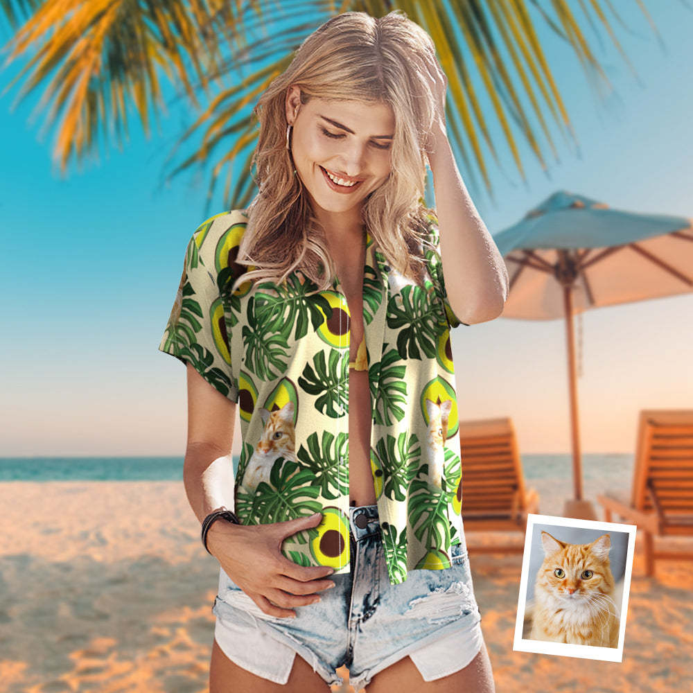 Kundenspezifischer Hundegesicht-hawaiischer Art-avocado-hund Und Inhaber-zusammenpassende Hawaiische Hemden -