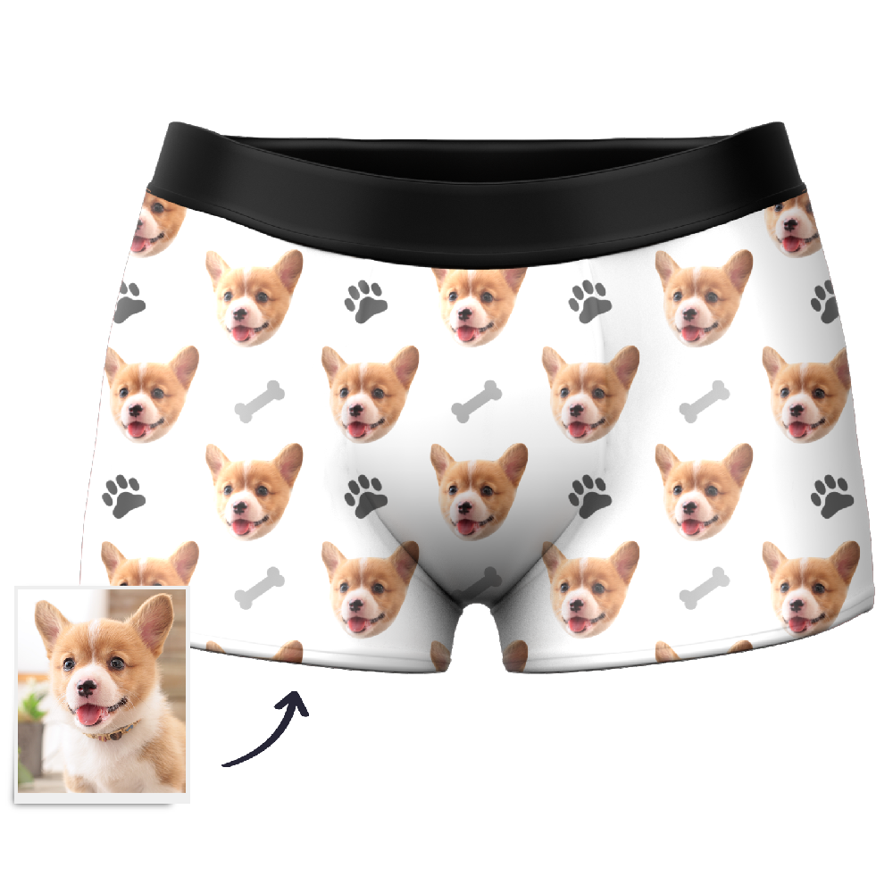 Men's Custom Dog Face Boxer Shorts Gifts For Him  XS/S/M/L/XL/XXL/XXXL Size&Multiple Colour Available