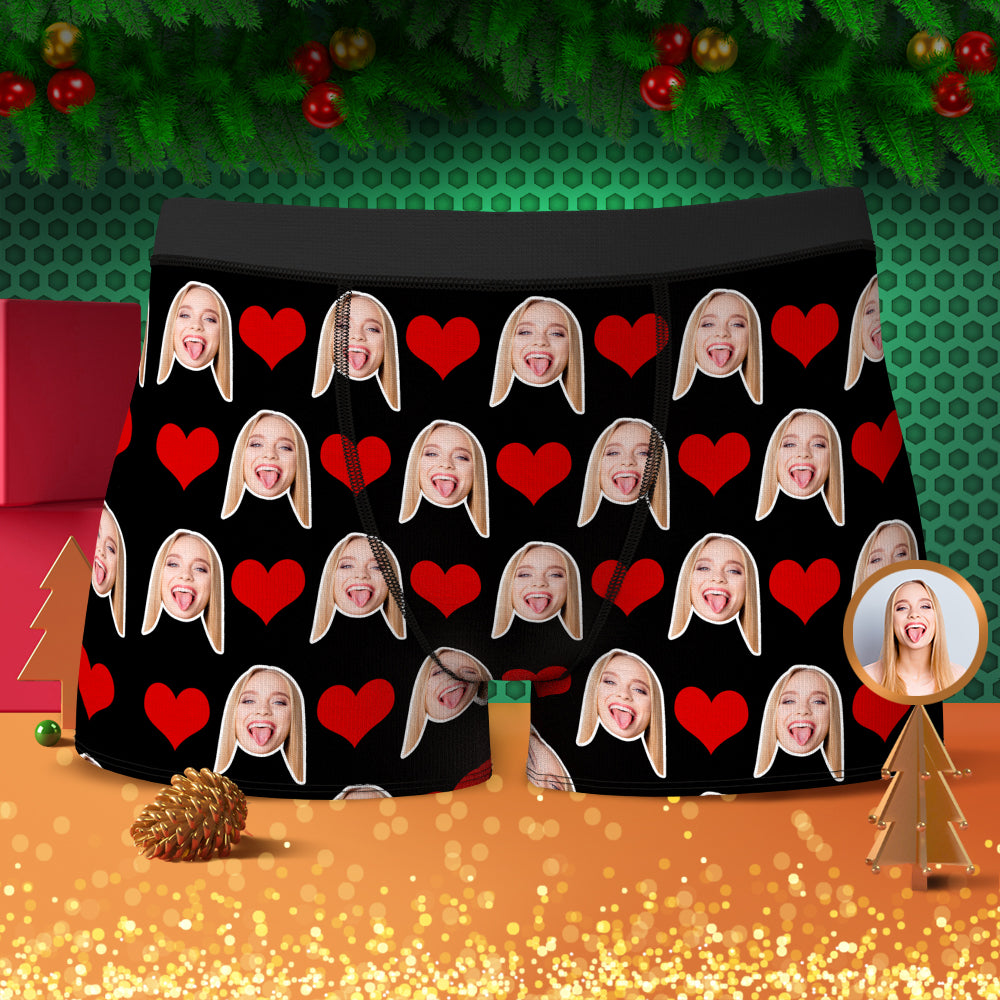 Mann Personalisierte Herz Unterhosen Unterwäsche Weihnachtsgeschenke